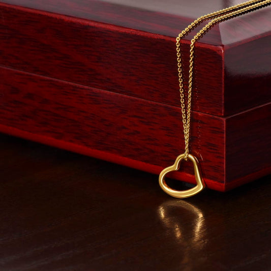 Slim Heart Pendant Necklace