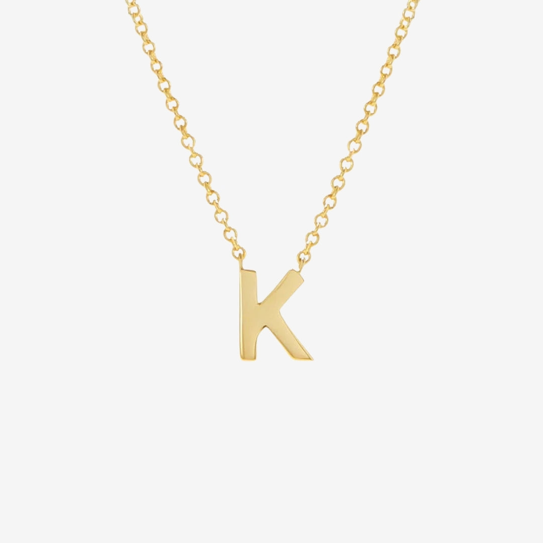 Classic Initial Letter Pendant Necklace