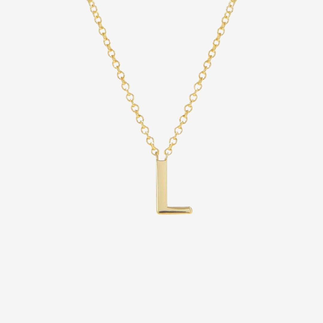 Classic Initial Letter Pendant Necklace