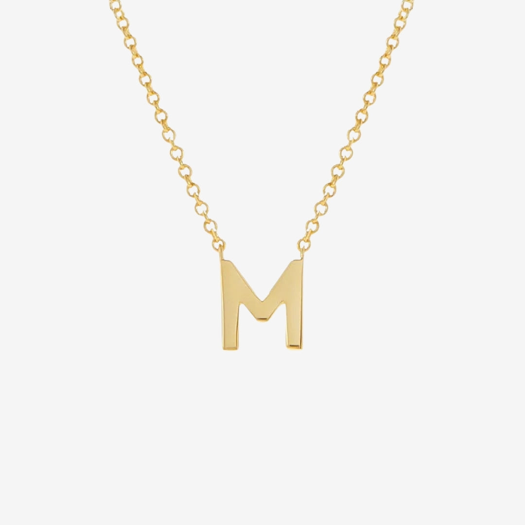 Classic Initial Letter Pendant Necklace