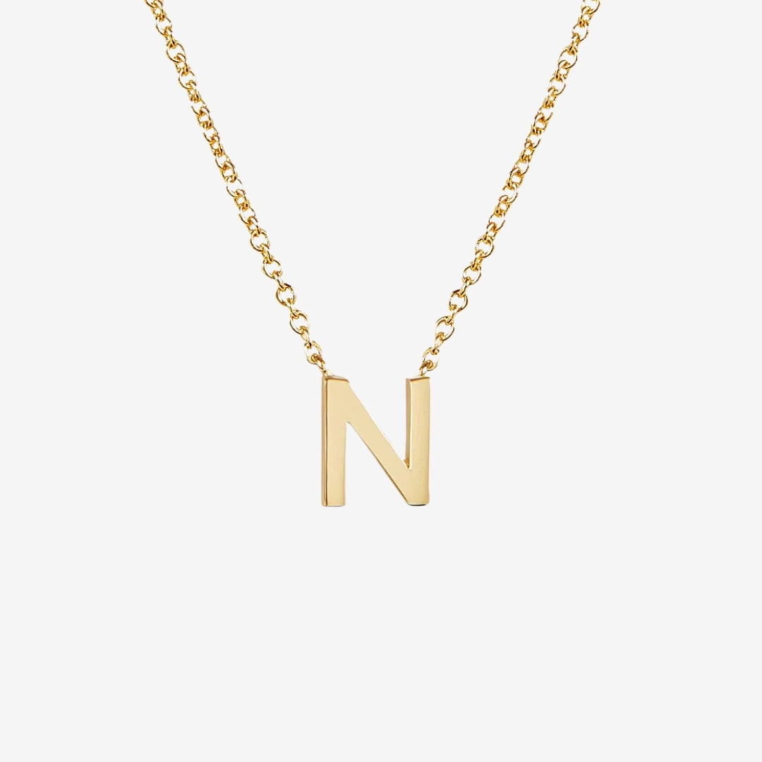 Classic Initial Letter Pendant Necklace