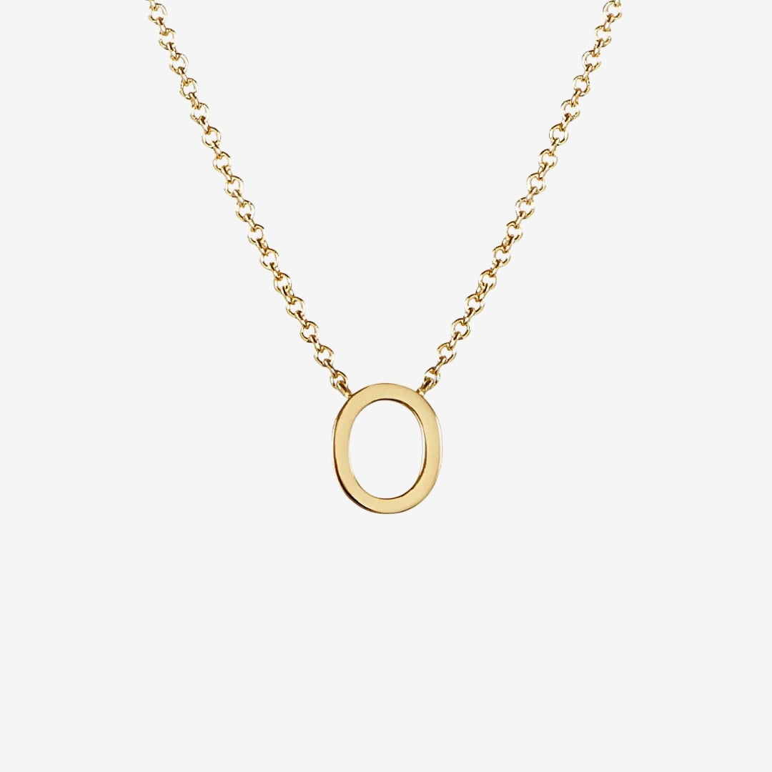 Classic Initial Letter Pendant Necklace