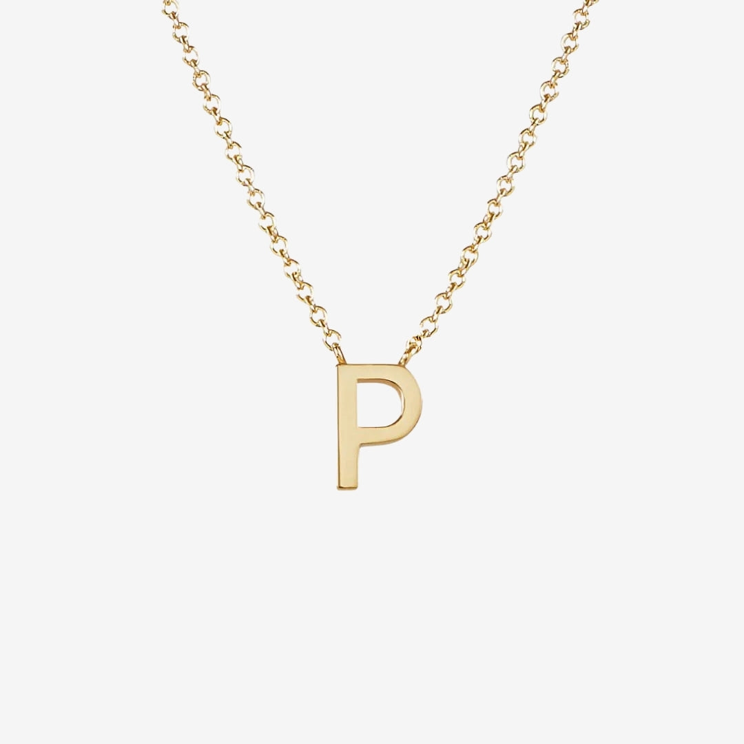 Classic Initial Letter Pendant Necklace