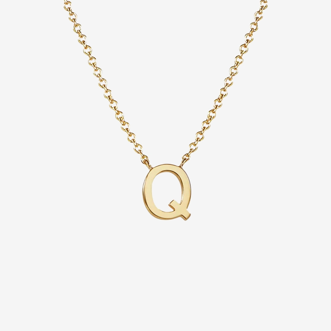 Classic Initial Letter Pendant Necklace