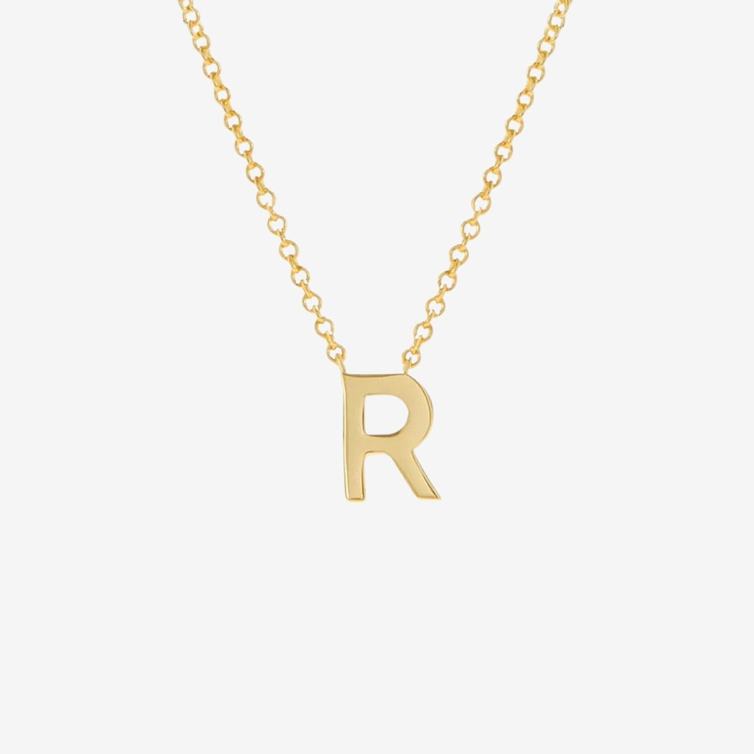 Classic Initial Letter Pendant Necklace