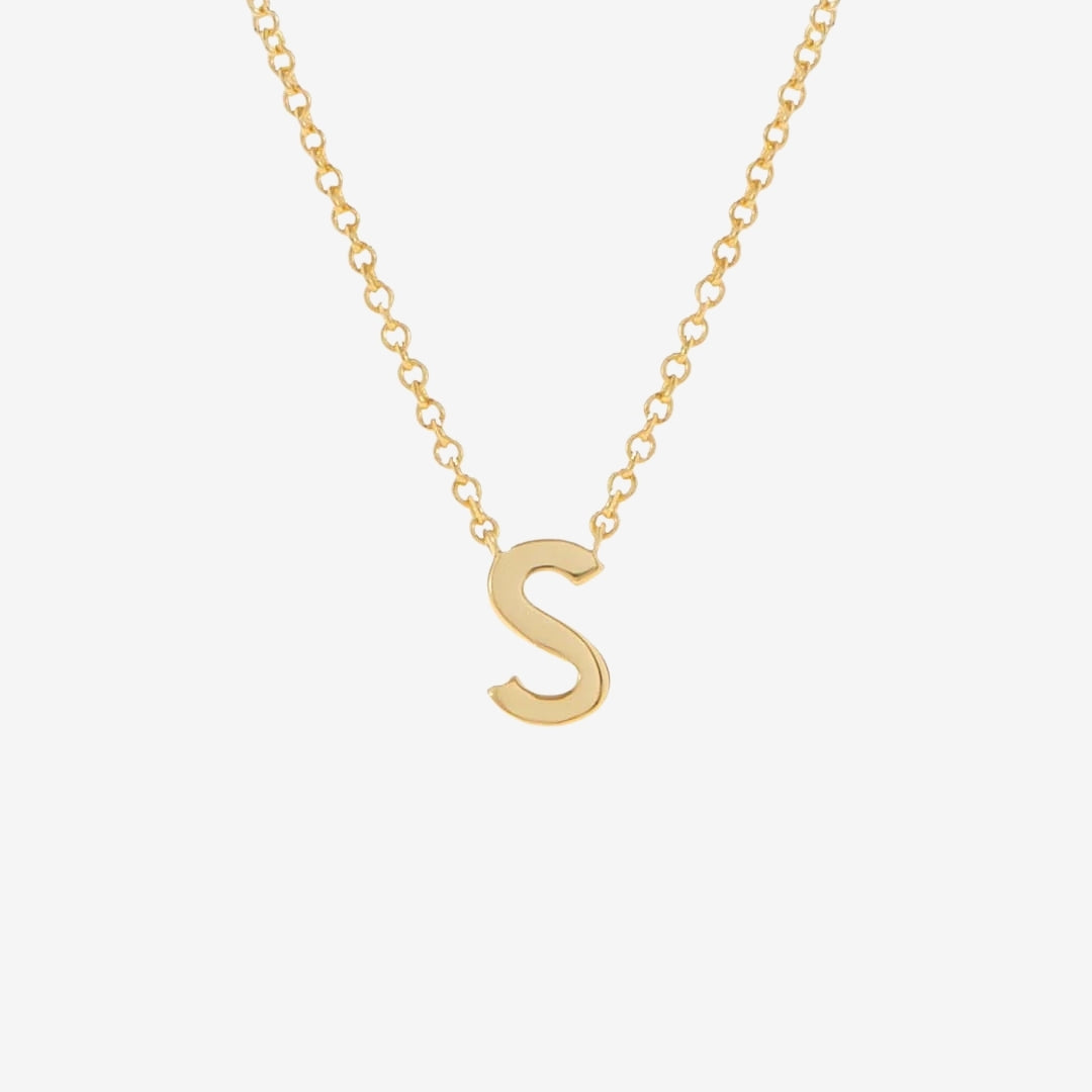 Classic Initial Letter Pendant Necklace