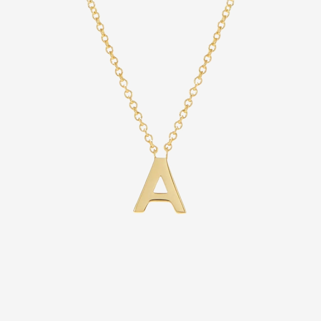 Classic Initial Letter Pendant Necklace