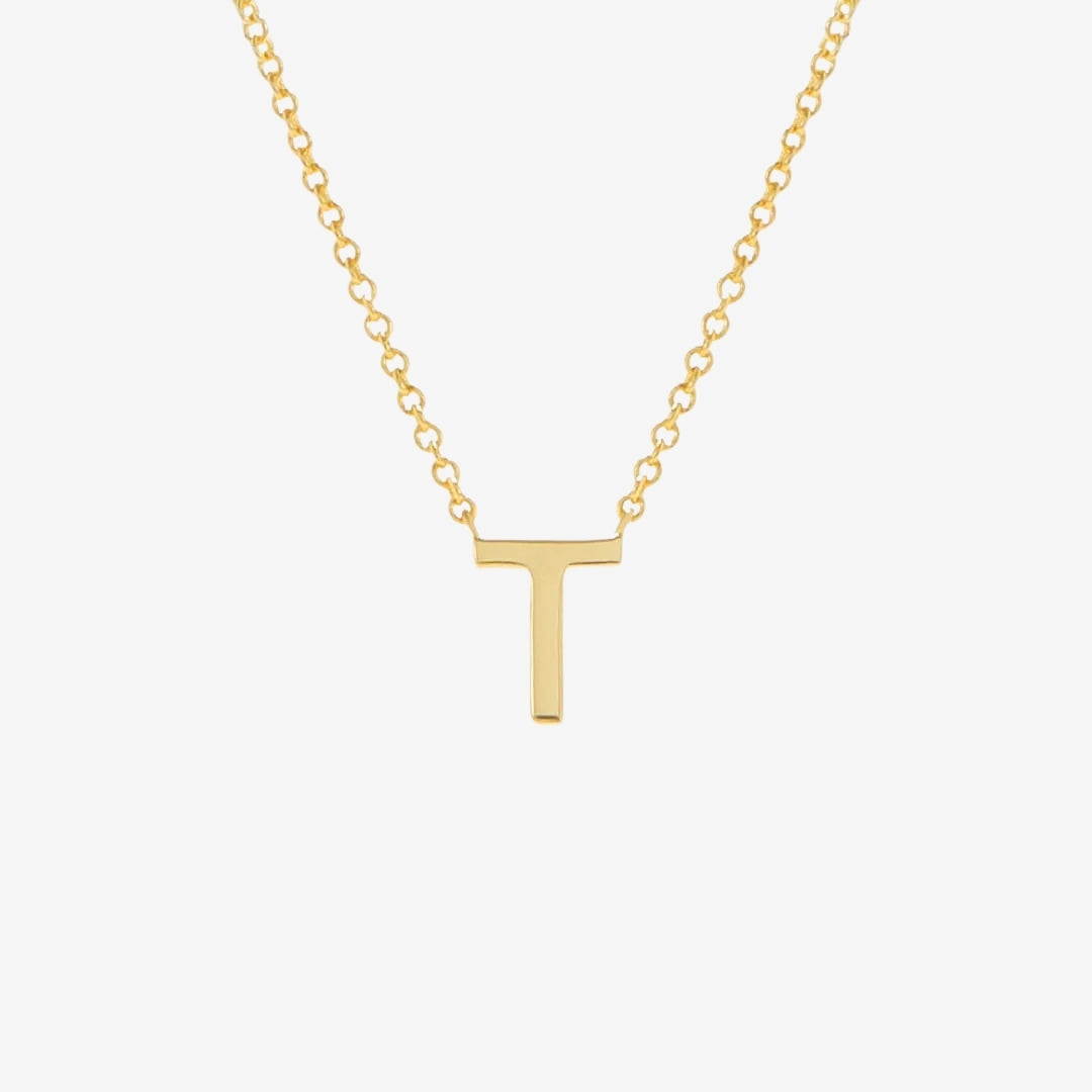 Classic Initial Letter Pendant Necklace