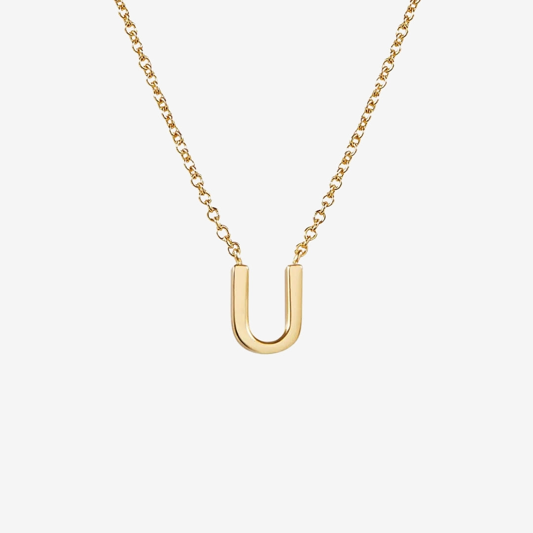 Classic Initial Letter Pendant Necklace