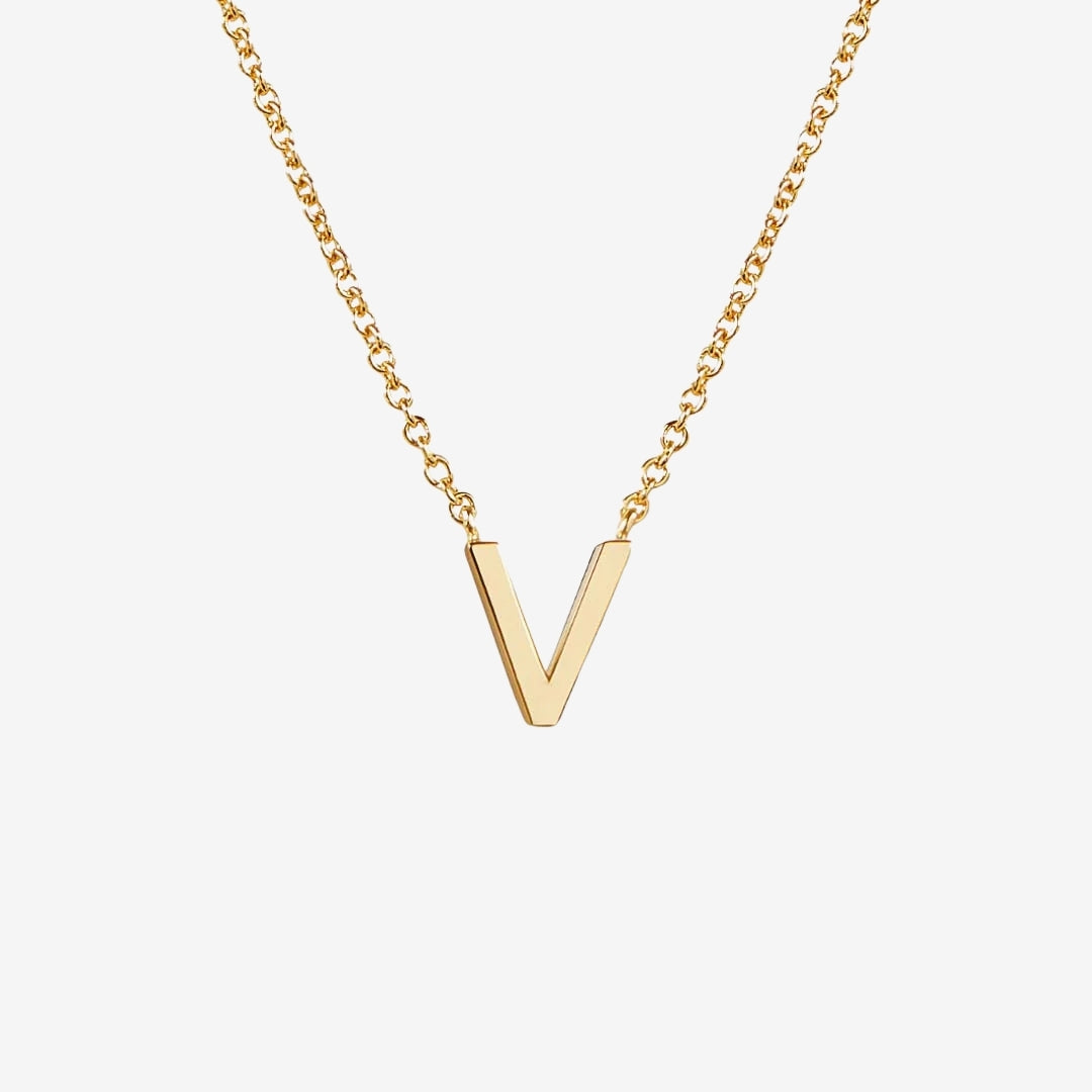 Classic Initial Letter Pendant Necklace