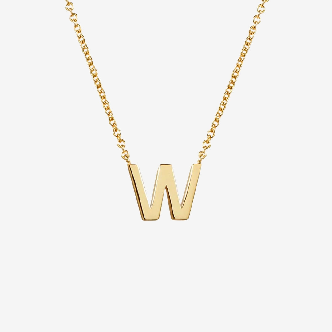 Classic Initial Letter Pendant Necklace