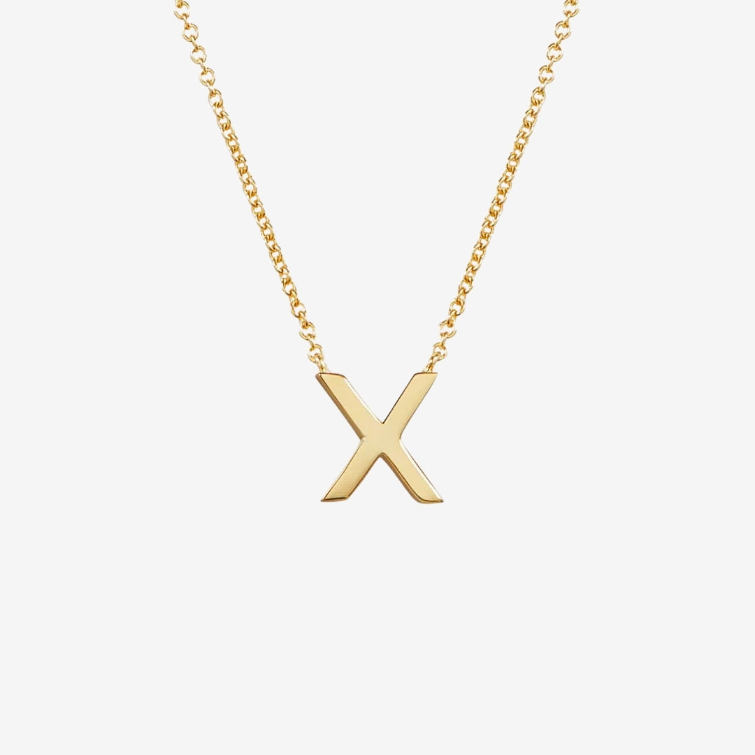 Classic Initial Letter Pendant Necklace