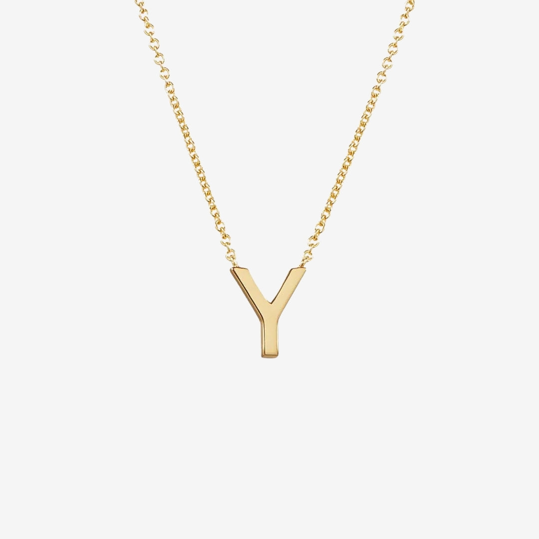 Classic Initial Letter Pendant Necklace
