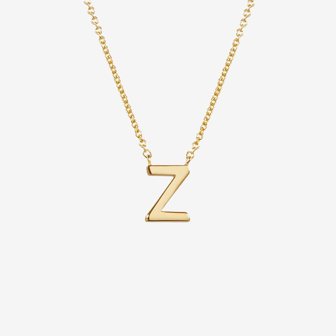 Classic Initial Letter Pendant Necklace
