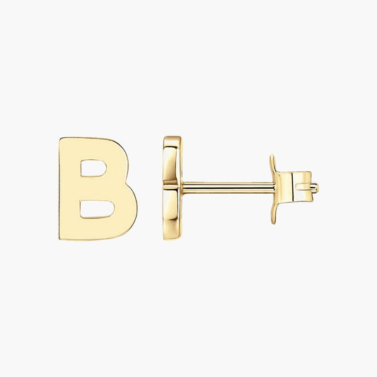 Initial Letter Stud Earrings