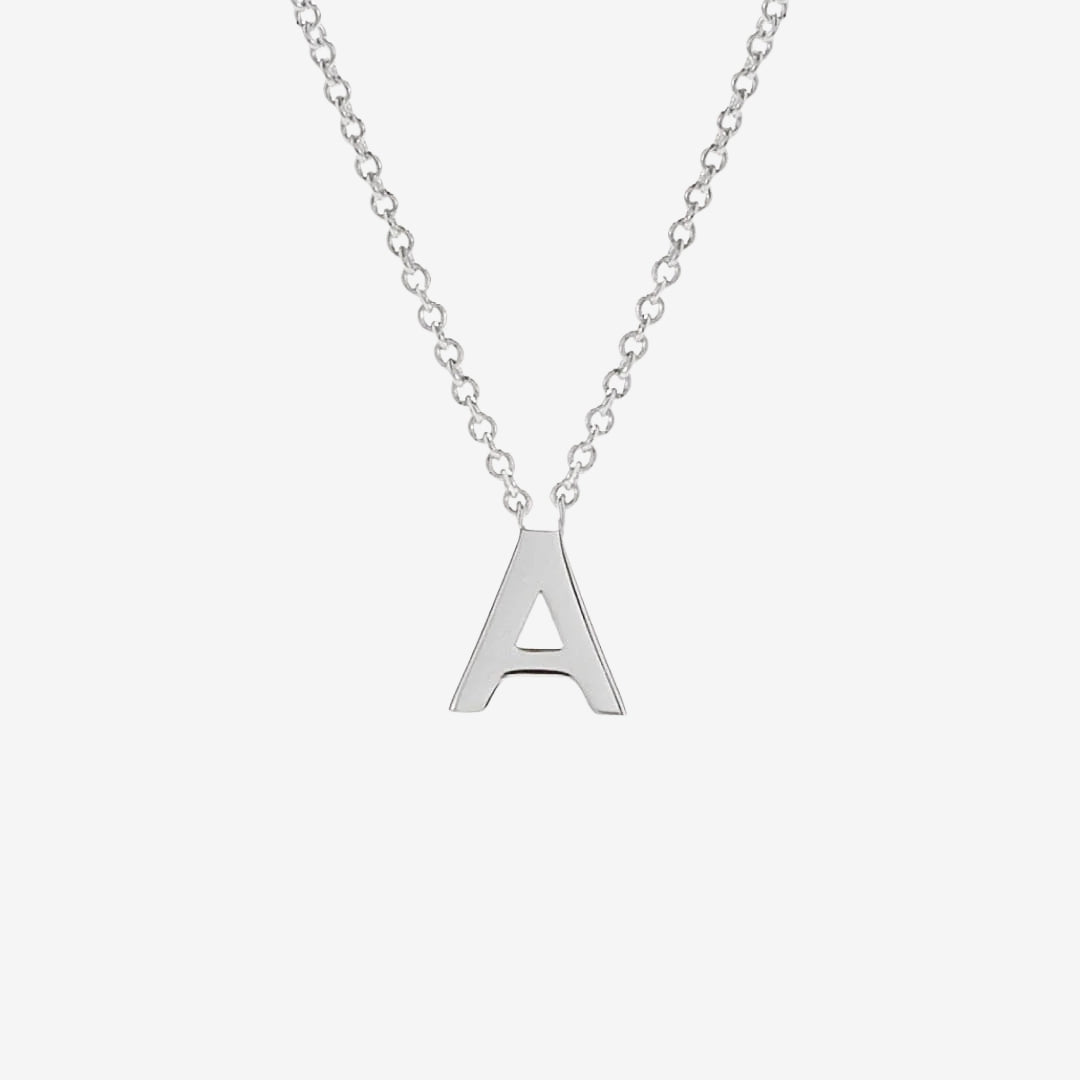 Classic Initial Letter Pendant Necklace