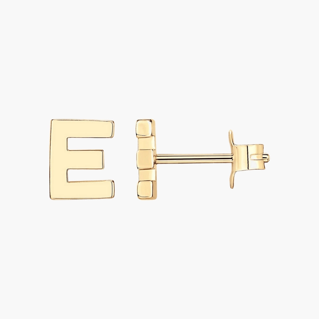 Initial Letter Stud Earrings