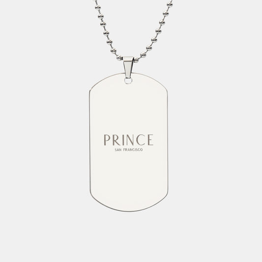 Bold Custom Engraved Tag Pendant Chain