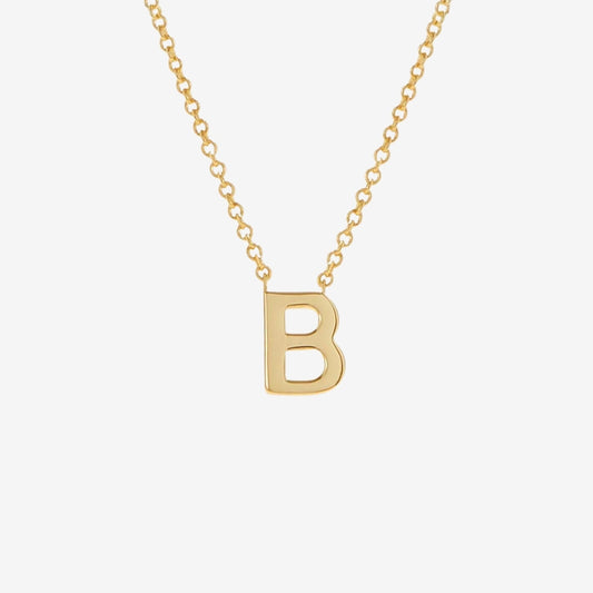 Classic Initial Letter Pendant Necklace