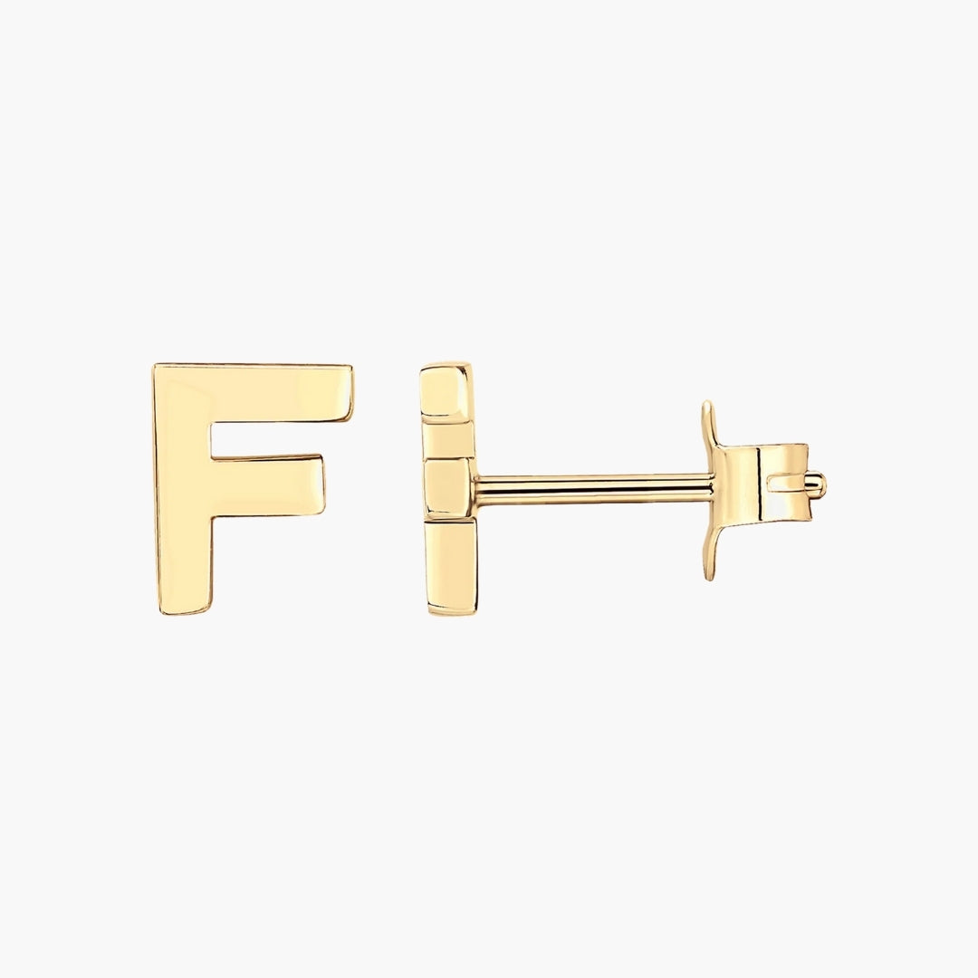 Initial Letter Stud Earrings