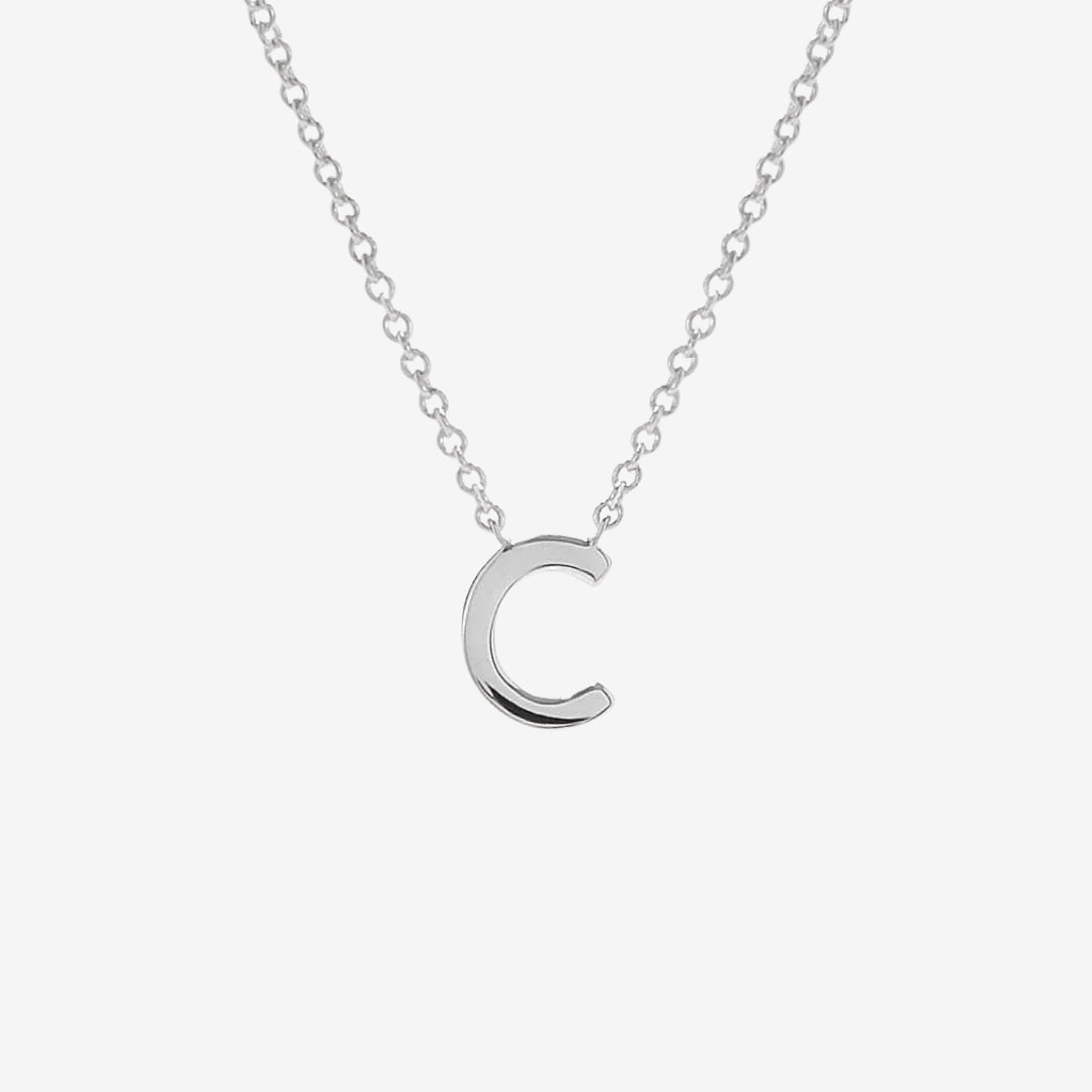 Classic Initial Letter Pendant Necklace