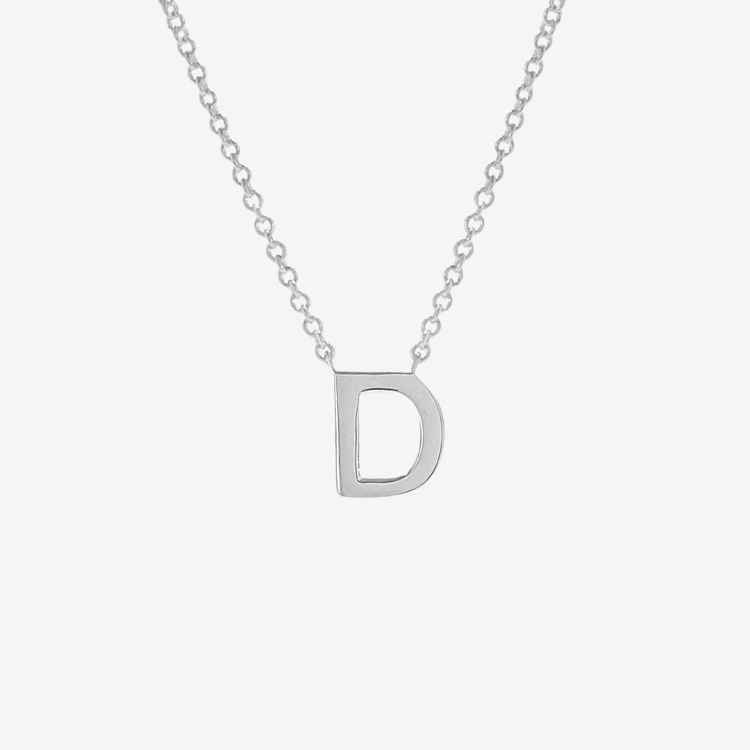 Classic Initial Letter Pendant Necklace
