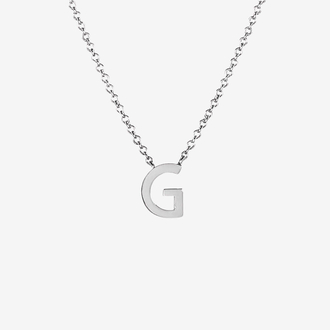 Classic Initial Letter Pendant Necklace