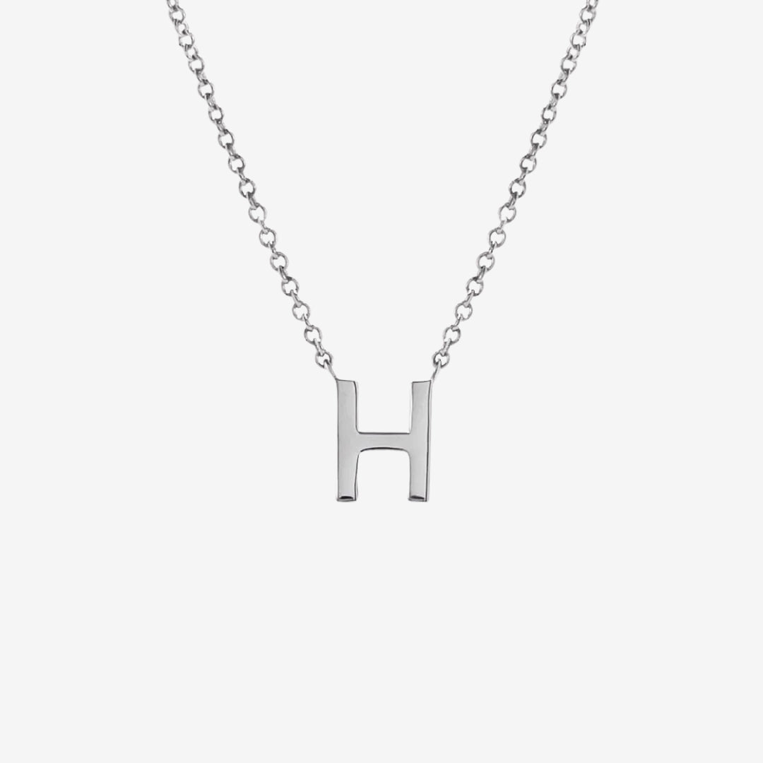 Classic Initial Letter Pendant Necklace