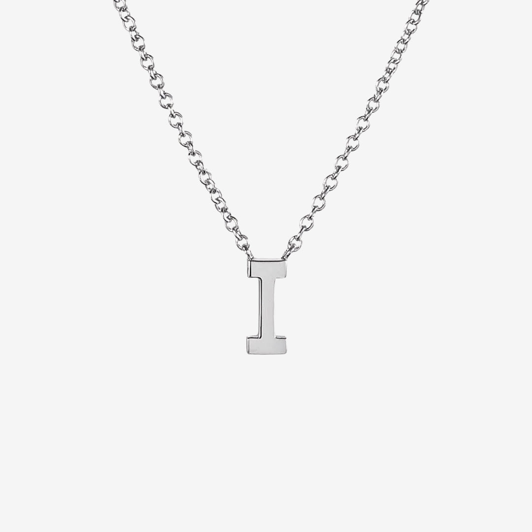 Classic Initial Letter Pendant Necklace