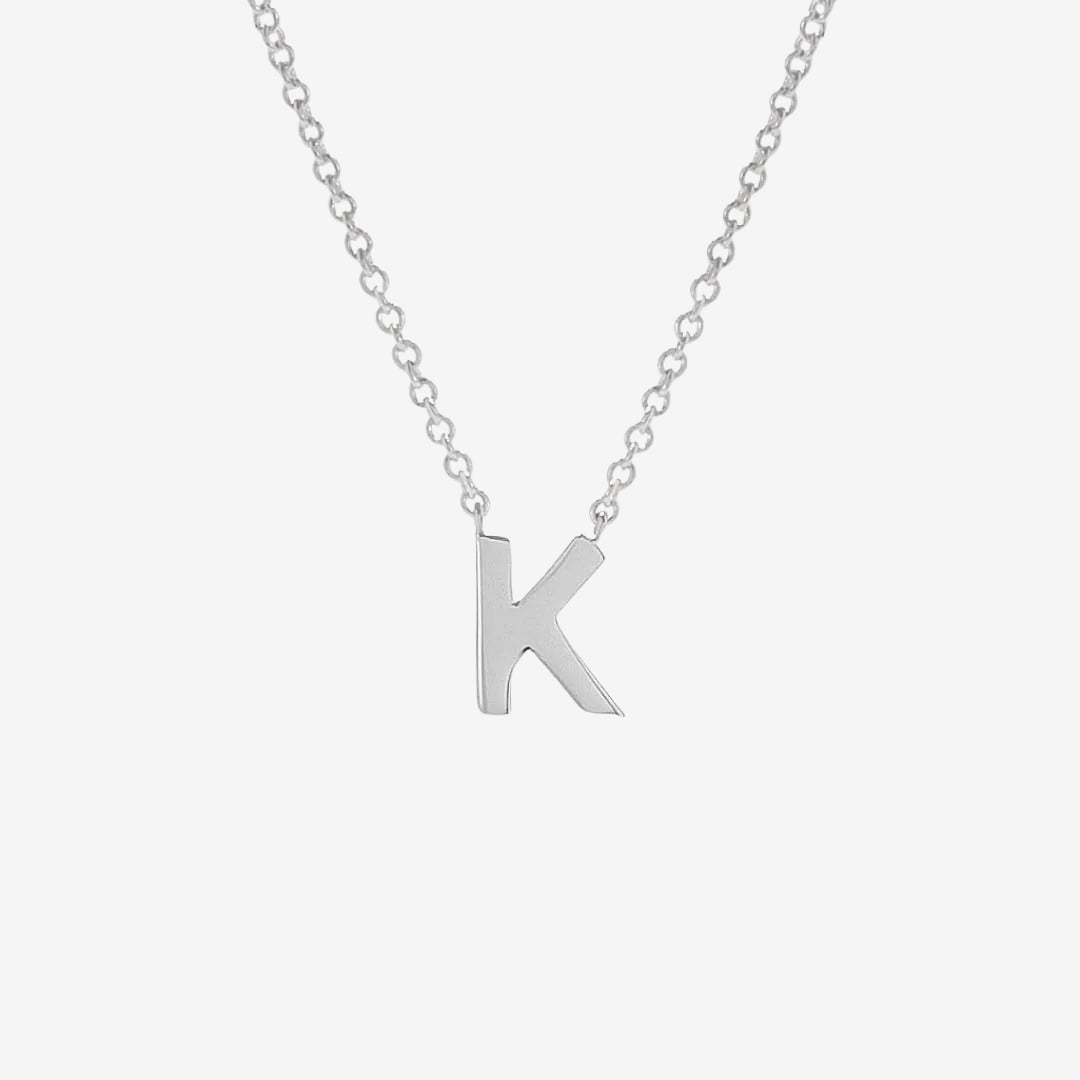 Classic Initial Letter Pendant Necklace
