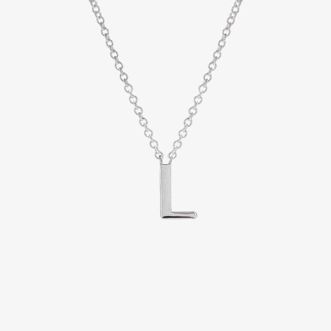 Classic Initial Letter Pendant Necklace