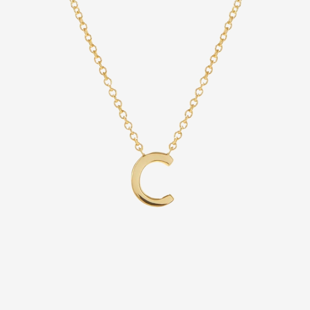 Classic Initial Letter Pendant Necklace