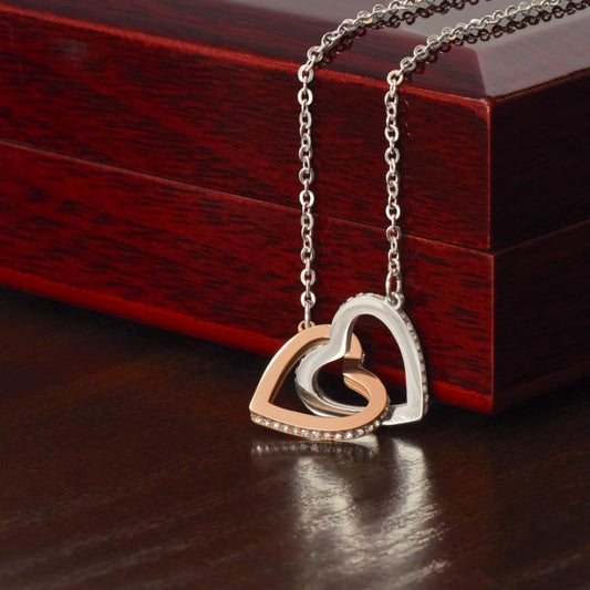 Interlocking Hearts Pendant Necklace