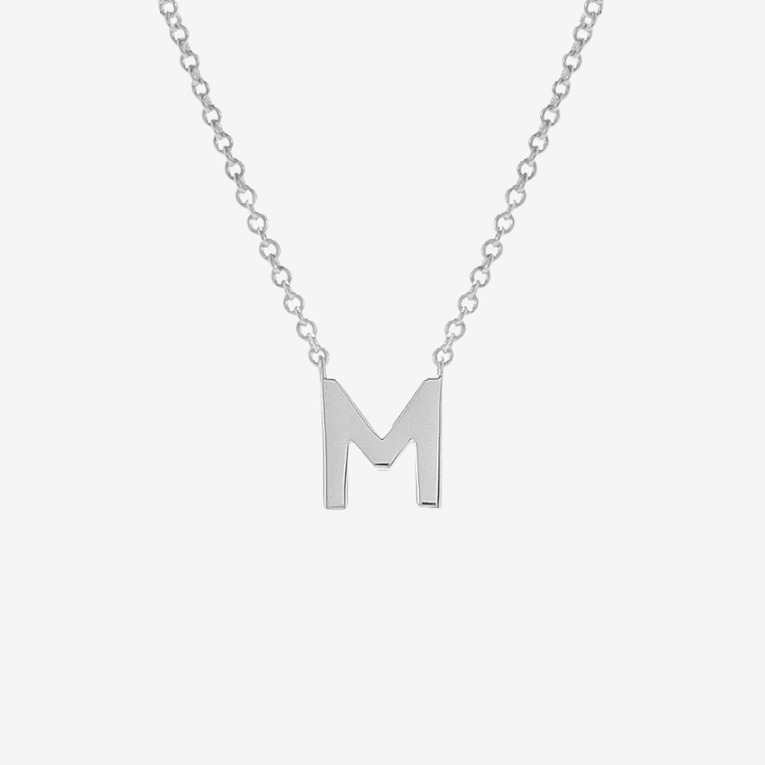 Classic Initial Letter Pendant Necklace