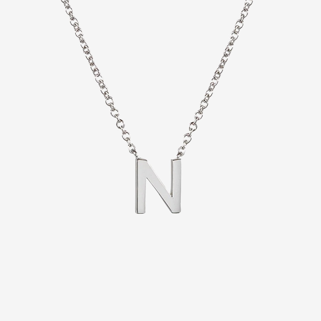 Classic Initial Letter Pendant Necklace