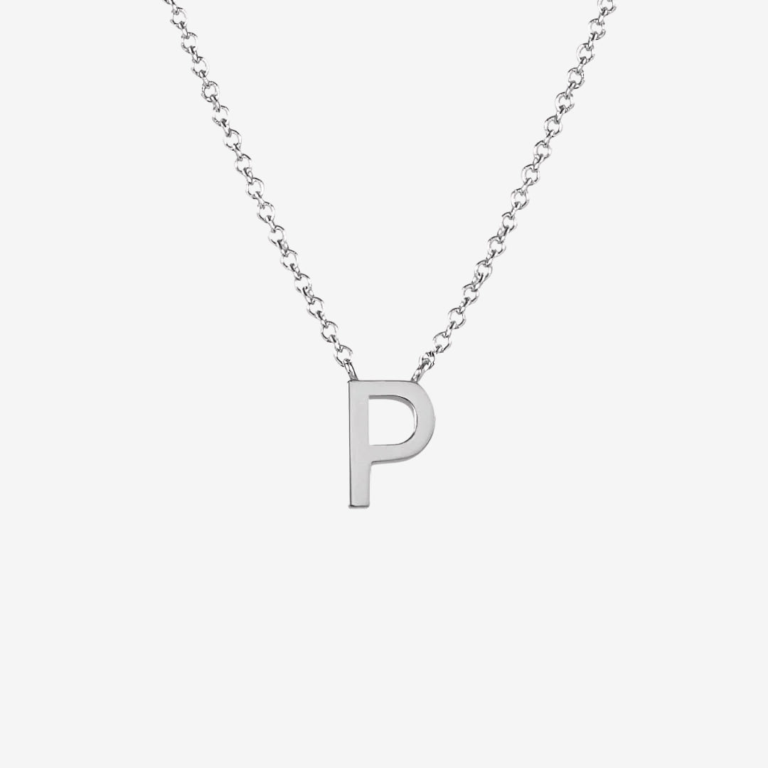 Classic Initial Letter Pendant Necklace