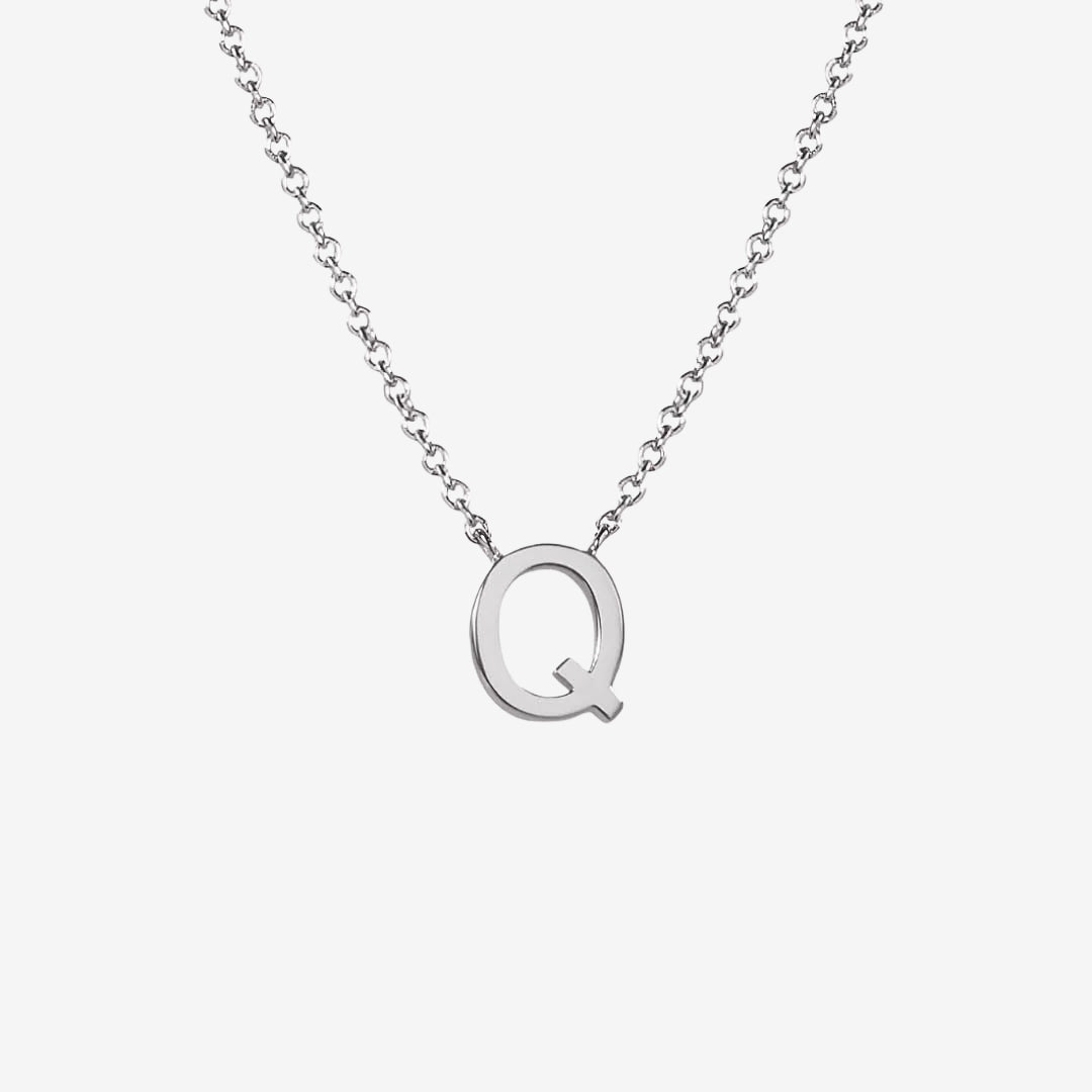 Classic Initial Letter Pendant Necklace