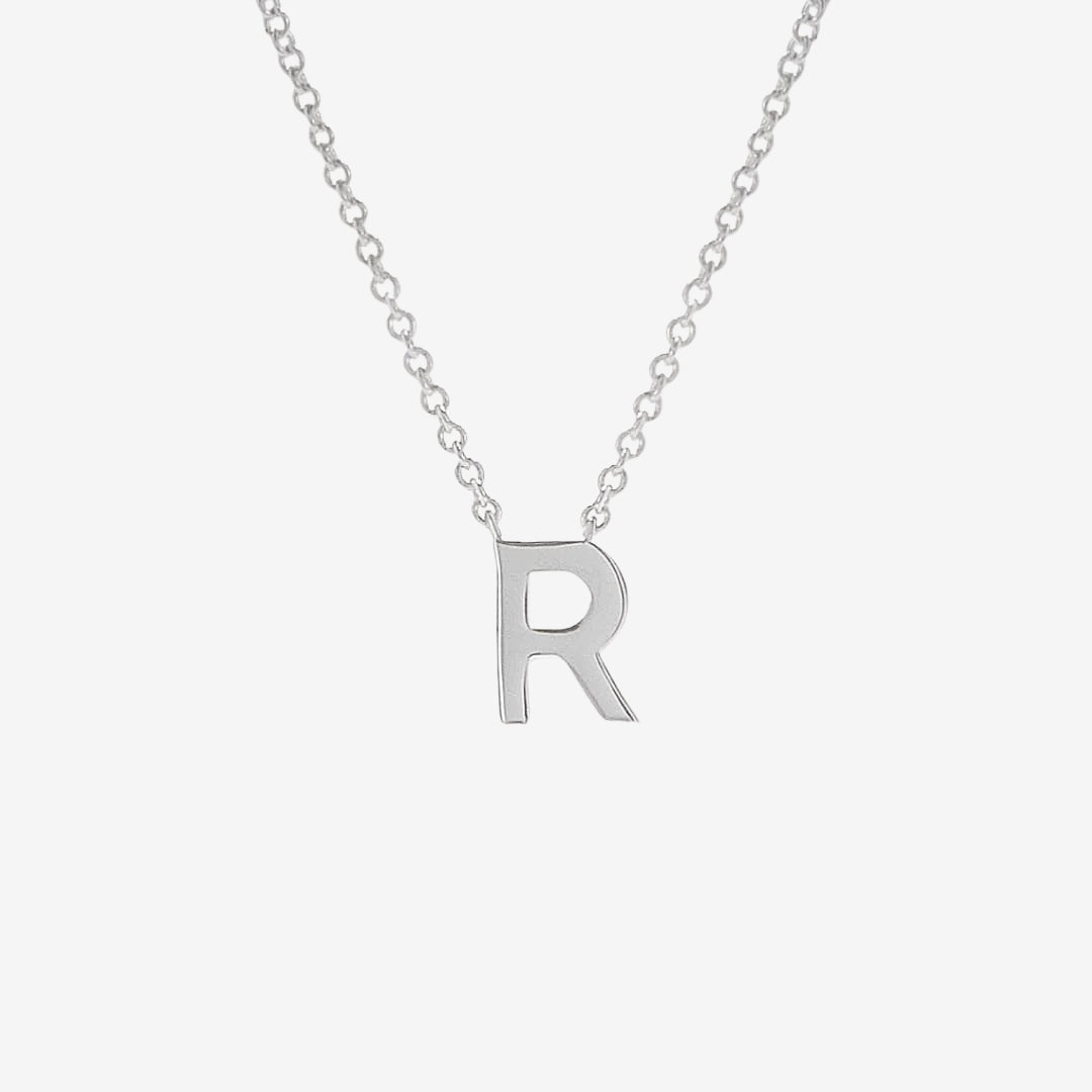 Classic Initial Letter Pendant Necklace