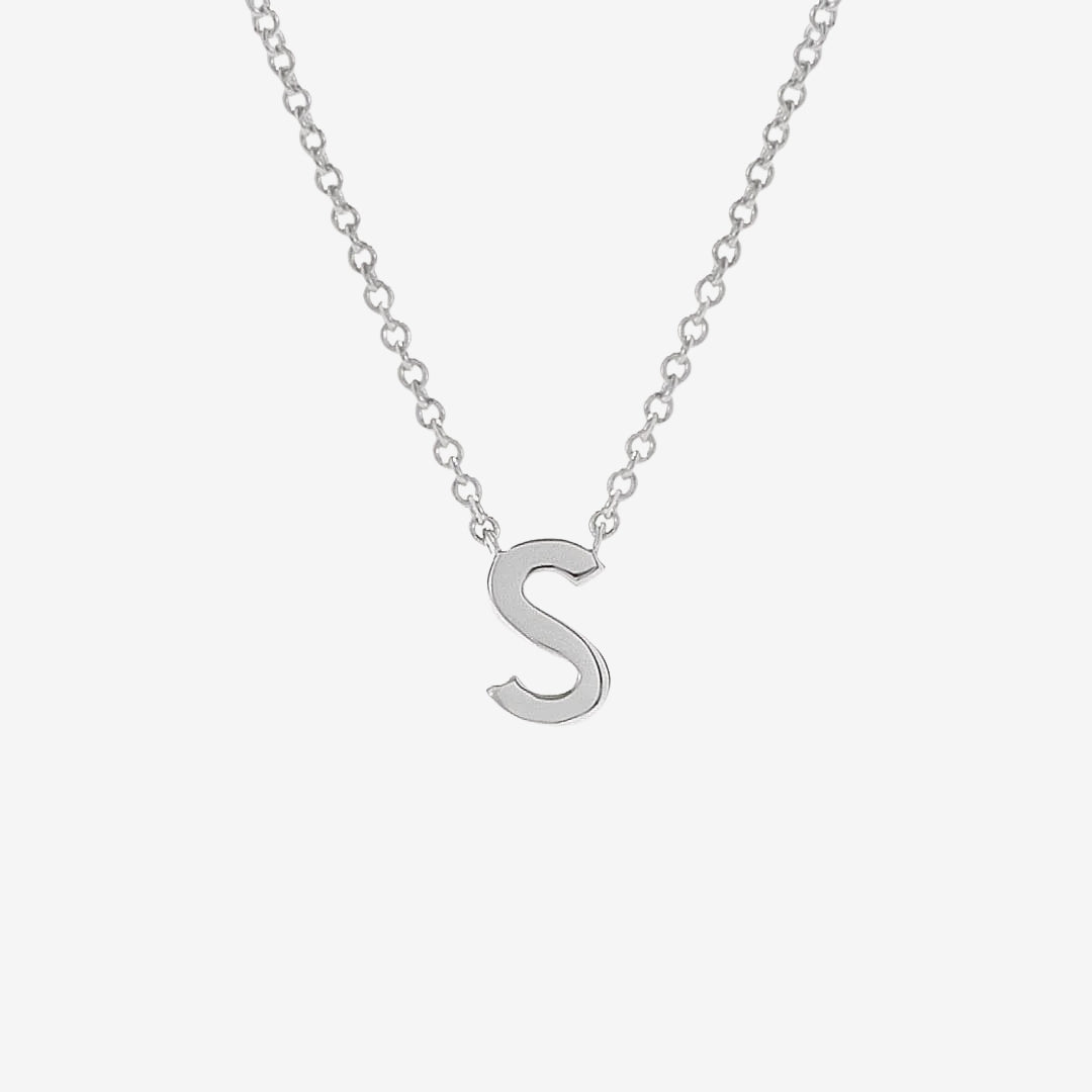 Classic Initial Letter Pendant Necklace