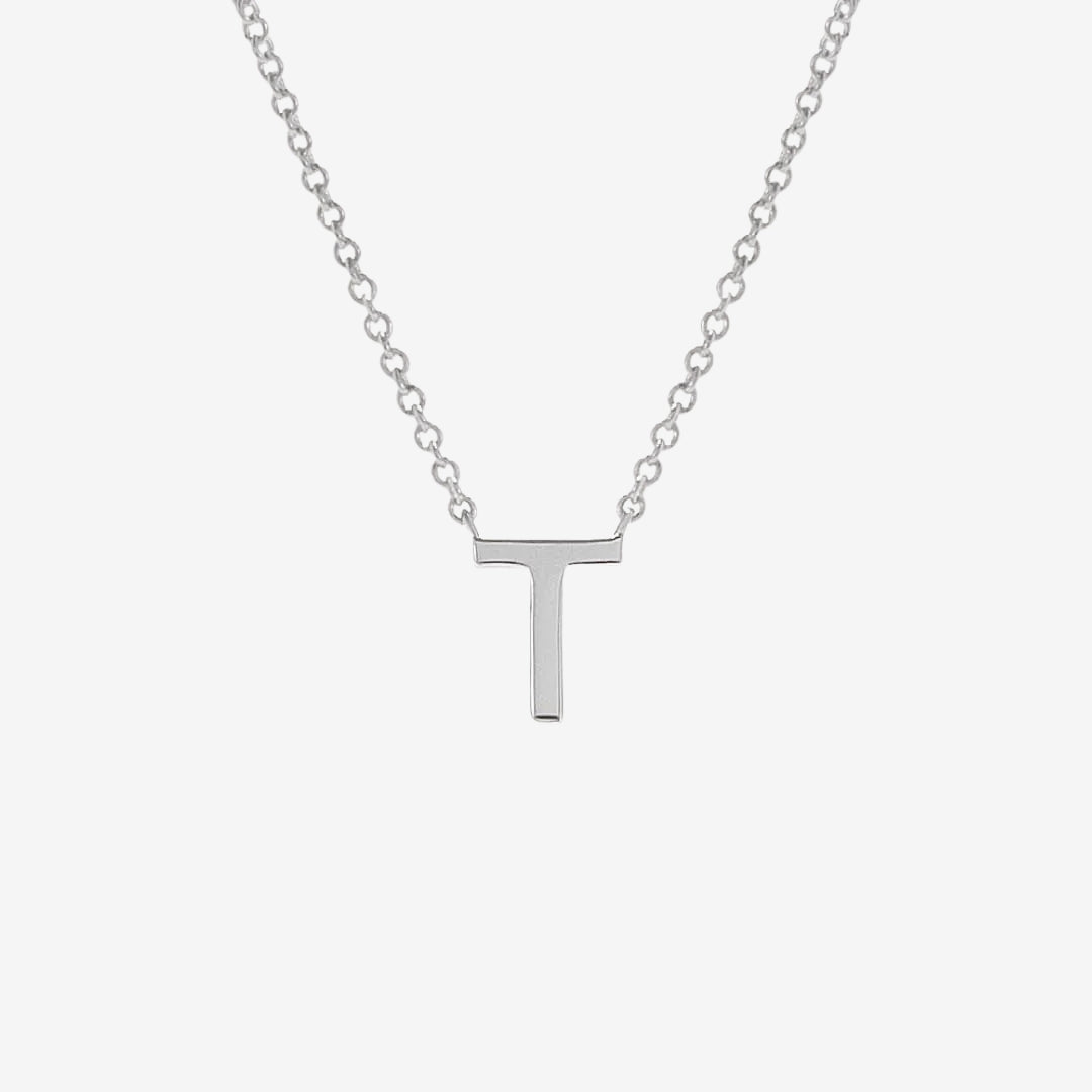 Classic Initial Letter Pendant Necklace
