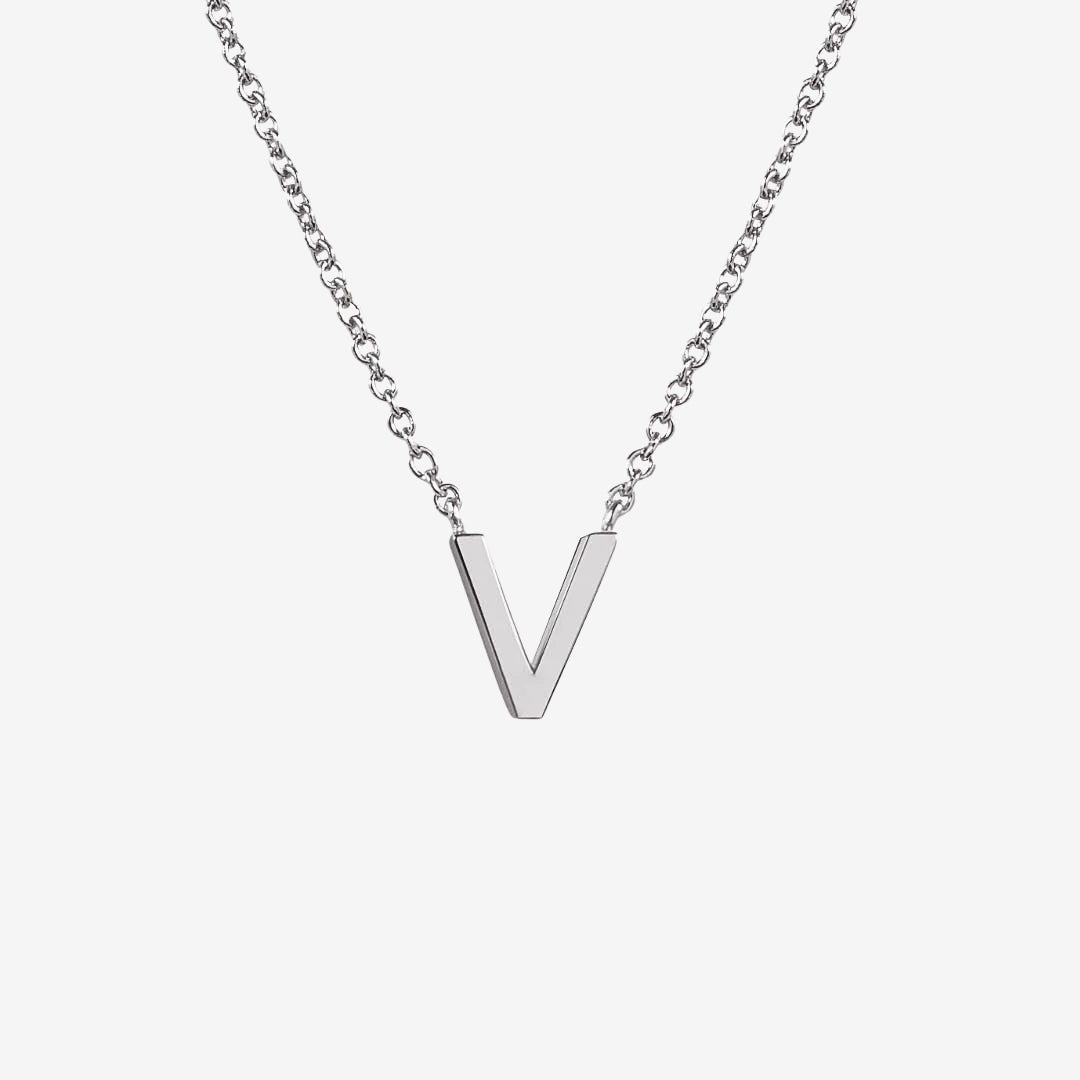 Classic Initial Letter Pendant Necklace