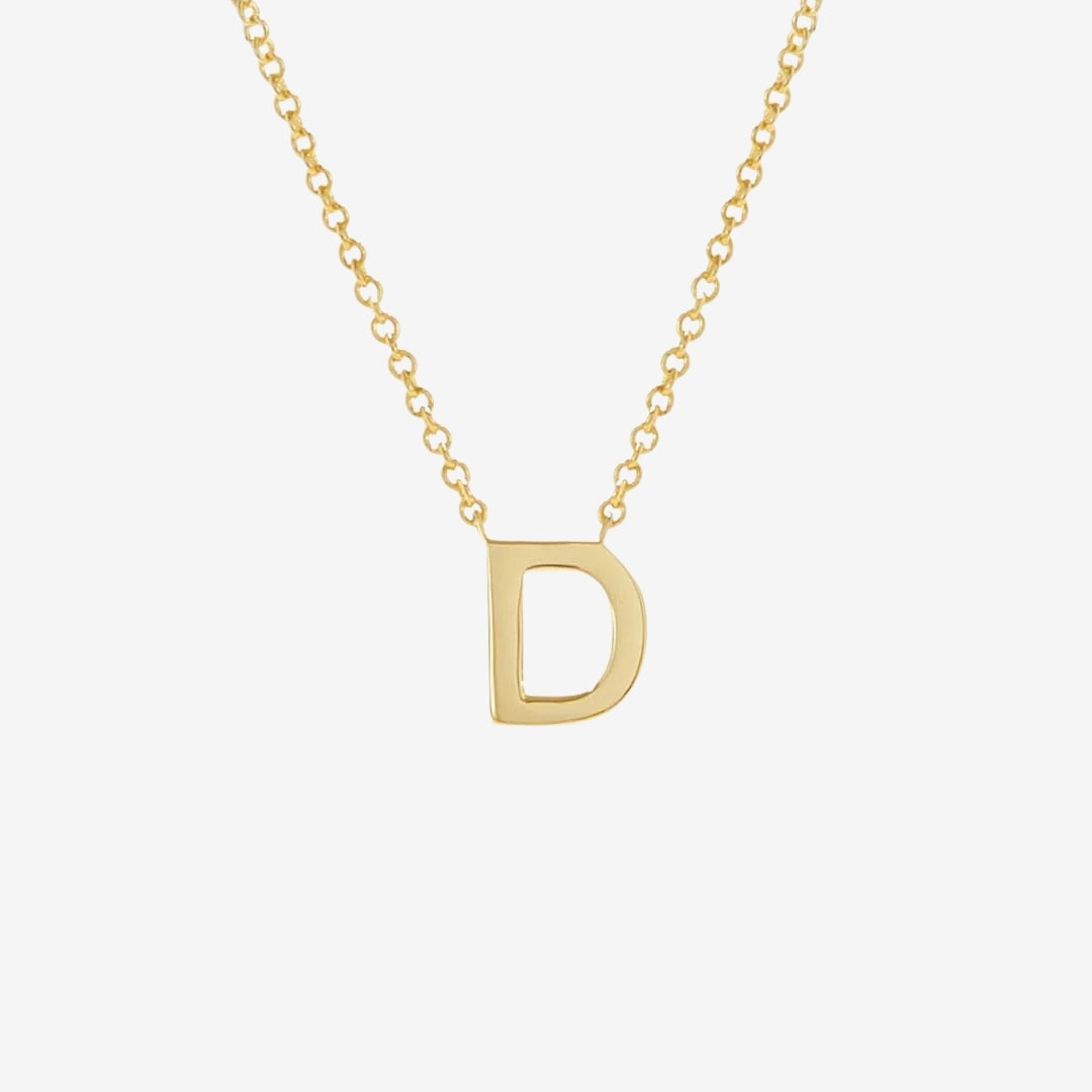 Classic Initial Letter Pendant Necklace
