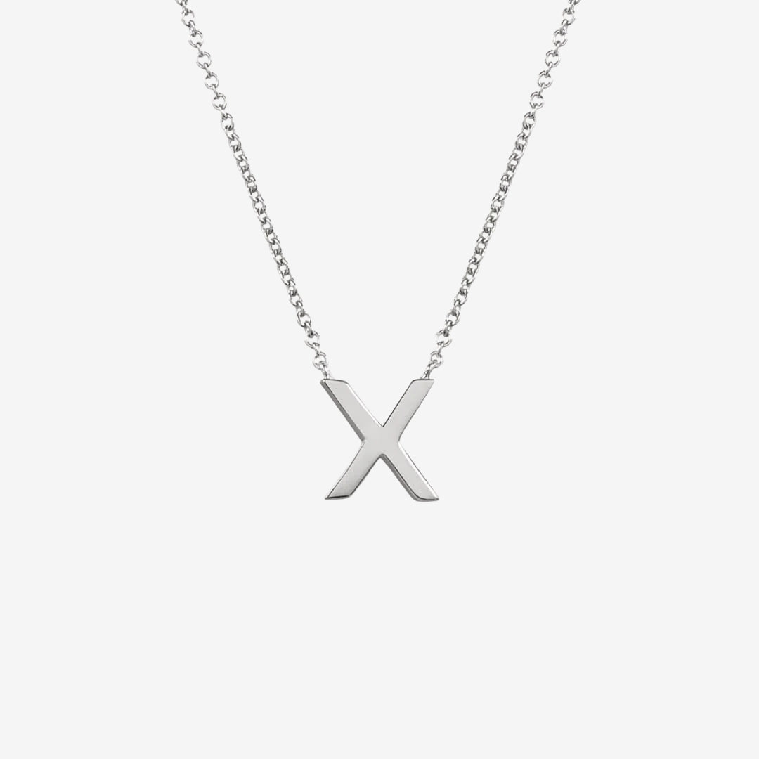 Classic Initial Letter Pendant Necklace