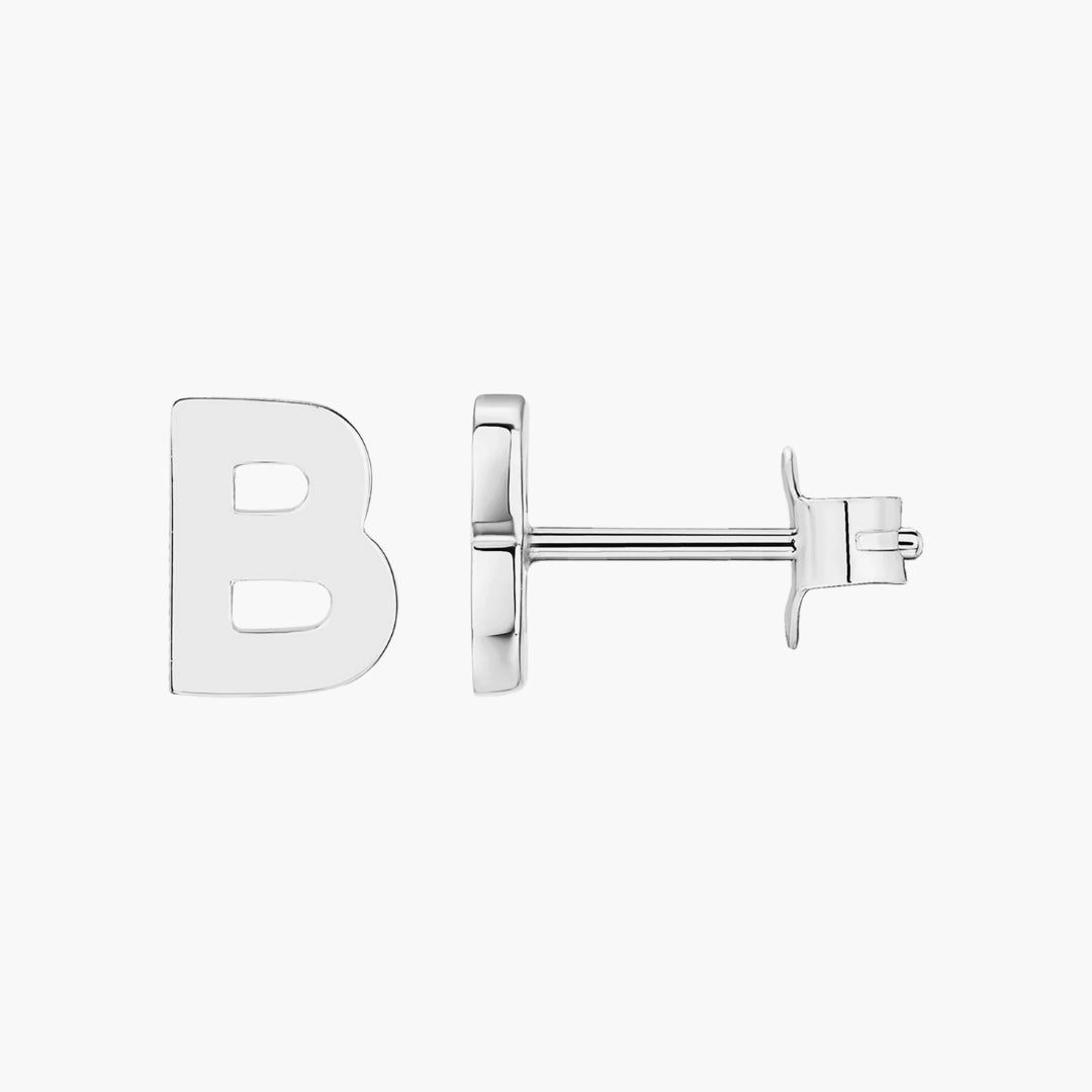 Initial Letter Stud Earrings