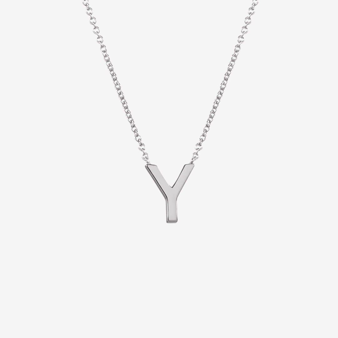 Classic Initial Letter Pendant Necklace