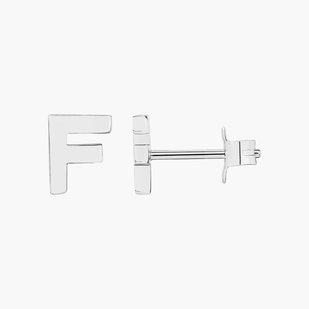 Initial Letter Stud Earrings