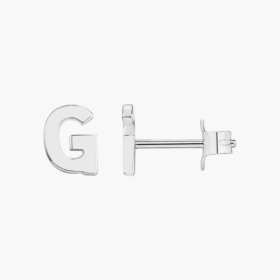 Initial Letter Stud Earrings