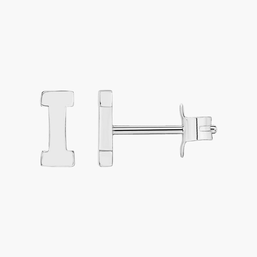 Initial Letter Stud Earrings