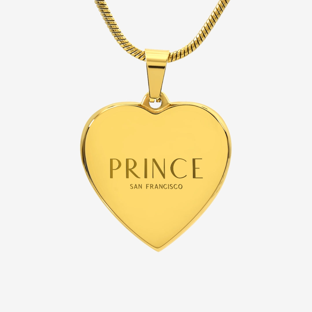 Bold Custom Engraved Heart Pendant Necklace