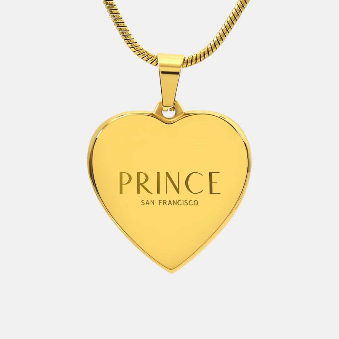 Bold Custom Engraved Heart Pendant Necklace